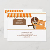 Carte d'anniversaire vétérinaire (Devant / Derrière)