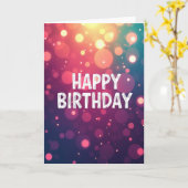 Carte d'anniversaire Vibrant Bokeh (Fleur jaune)