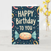 Carte d'anniversaire Vibrant Midnight (Fleur jaune)