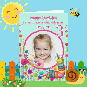 Carte d'anniversaire Vibrant One Photo Chenille Âg