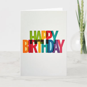 Carte d'anniversaire vibrante à couches