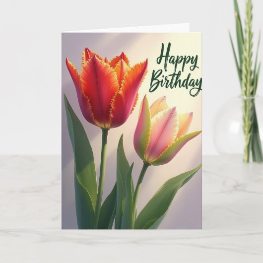 Carte d'anniversaire vibrante à franges (Devant)