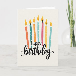 Carte d'anniversaire vibrante avec bâtonnets