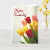 Carte d'anniversaire vibrante de printemps (Fleur jaune)