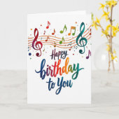 Carte d'anniversaire Vibrante Mélodie (Fleur jaune)