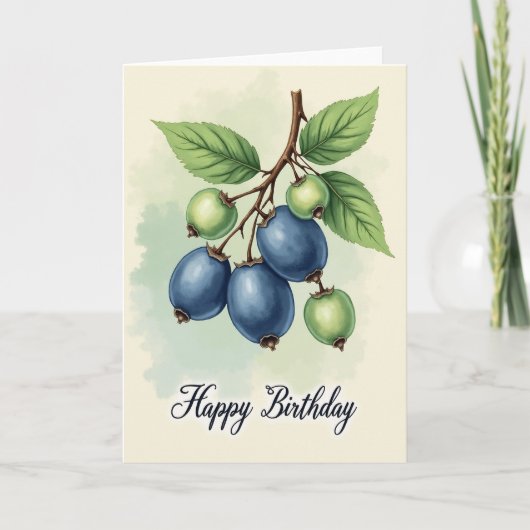 Carte d'anniversaire Vibrantes Baies (Devant)
