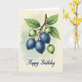 Carte d'anniversaire Vibrantes Baies (Fleur jaune)