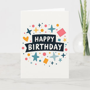 Carte d'anniversaire Vibrantes Formes