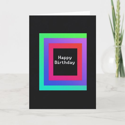 Carte d'anniversaire Vibrants Carrés (Devant)