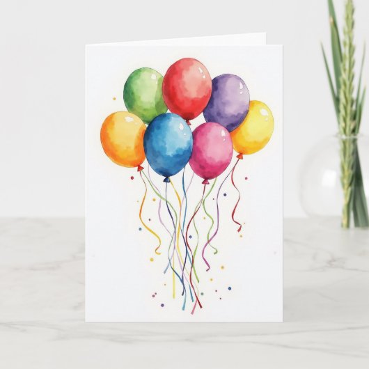 Carte d'anniversaire Vibrants Orbs (Devant)