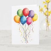 Carte d'anniversaire Vibrants Orbs (Fleur jaune)