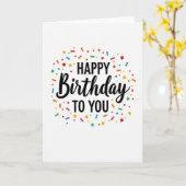 Carte d'anniversaire Vibrants Sprinkles (Fleur jaune)