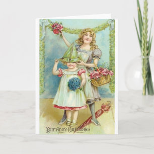 Carte d'anniversaire victorienne