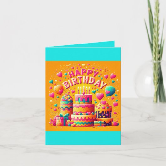 Carte d'anniversaire vide (Devant)