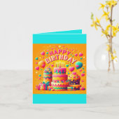 Carte d'anniversaire vide (Fleur jaune)