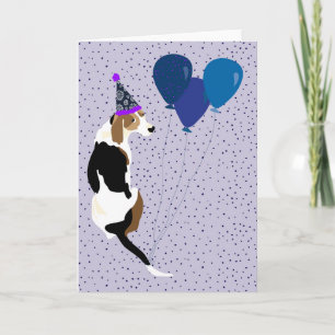 Carte d'anniversaire vierge de Coonhound