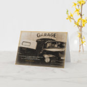 Carte d'anniversaire : Vieux garage (Fleur jaune)