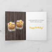 Carte d'anniversaire "Vieux" Punny Whiskey Bois (Intérieur)