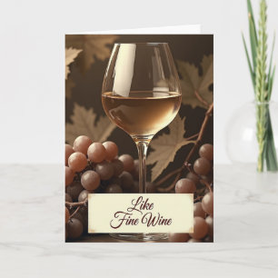 Carte d'anniversaire Vin Doré
