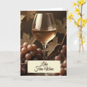 Carte d'anniversaire Vin Doré (Fleur jaune)