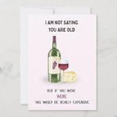 Carte d'anniversaire vin fin (Devant)