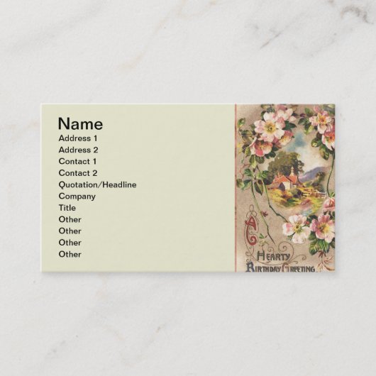 Carte d'anniversaire vintage (Devant)