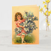 Carte d'anniversaire vintage (Fleur jaune)