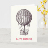 Carte d'anniversaire vintage (Fleur jaune)