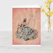Carte d'anniversaire vintage (Fleur jaune)