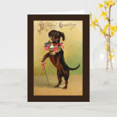 Carte d'anniversaire vintage (Fleur jaune)