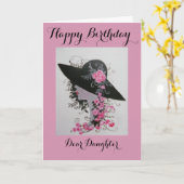 Carte d'anniversaire Vintage (Fleur jaune)