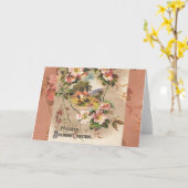 Carte d'anniversaire vintage (Fleur jaune)