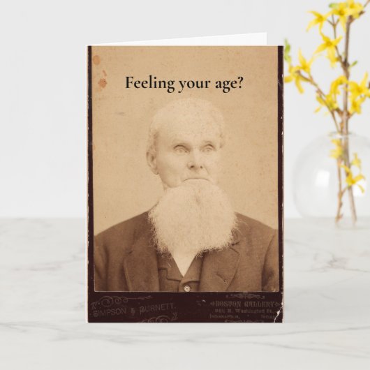 Carte d'anniversaire vintage (Fleur jaune)