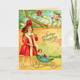 Carte d'anniversaire Vintage