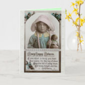 Carte d'anniversaire vintage (Fleur jaune)