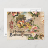 Carte d'anniversaire vintage (Devant / Derrière)