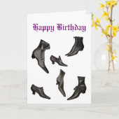 Carte d'anniversaire vintage (Fleur jaune)