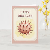 Carte d'anniversaire vintage à pointes (Fleur jaune)