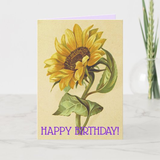 Carte d'anniversaire vintage affectueuse de (Devant)