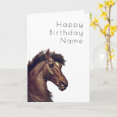 Carte d'anniversaire vintage Black Horse Deco (Fleur jaune)