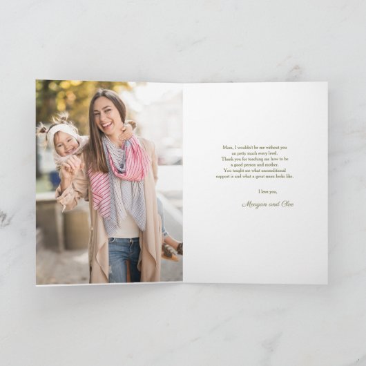 Carte d'anniversaire Vintage Bouquet (photo facult (Intérieur)