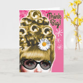 Carte d'anniversaire vintage des années 1950 Beehi (Fleur jaune)