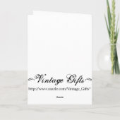 Carte d'anniversaire vintage Florale victorienne (Dos)