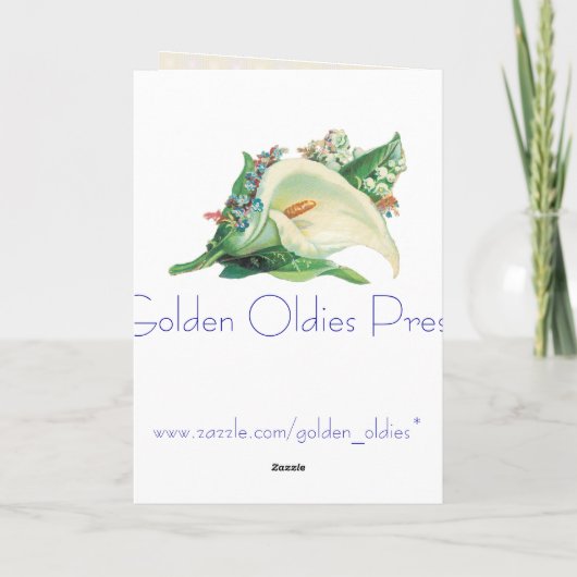 Carte d'anniversaire vintage Kitten (Dos)