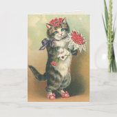 Carte d'anniversaire vintage Kitten (Devant)