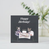 Carte d'anniversaire vintage Kittens (Debout devant)