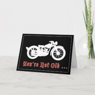 Carte d'anniversaire vintage moto
