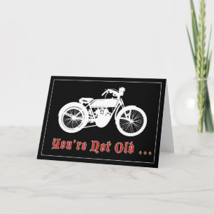 Carte d'anniversaire vintage moto