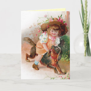 Carte d'anniversaire vintage pour enfant