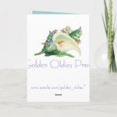 Carte d'anniversaire vintage pour une fille (Dos)